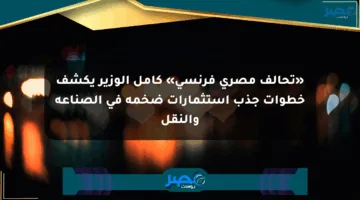 «تحالف مصري فرنسي» كامل الوزير يكشف خطوات جذب استثمارات ضخمة في الصناعة والنقل
